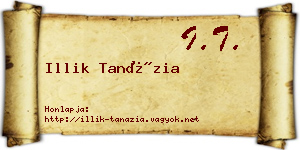 Illik Tanázia névjegykártya